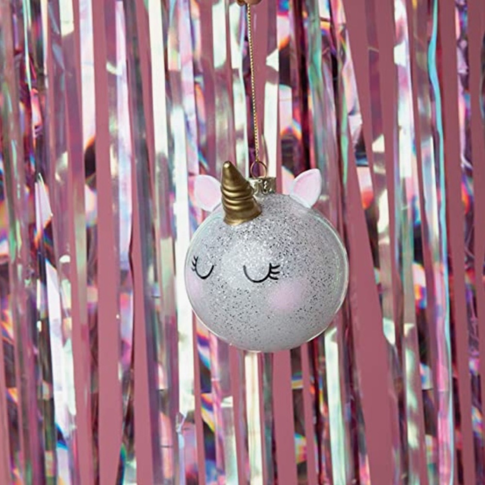 SunnyLife Festive Unicorn Bauble Ornament